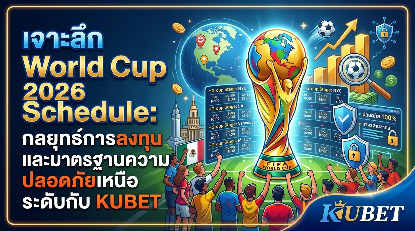 เจาะลึก World Cup 2026 Schedule: กลยุทธ์การลงทุนและมาตรฐานความปลอดภัยเหนือระดับกับ KUBET
