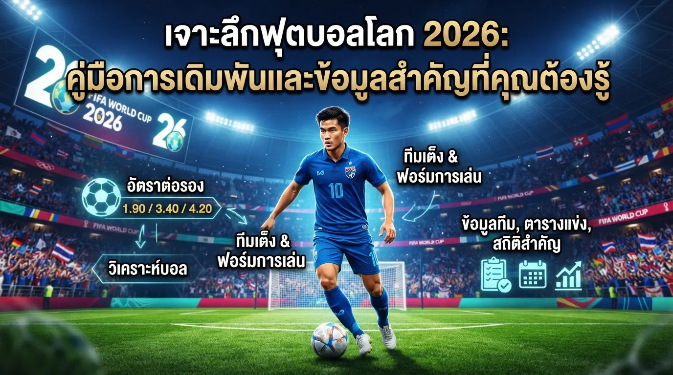 เจาะลึกฟุตบอลโลก 2026: คู่มือการเดิมพันและข้อมูลสำคัญที่คุณต้องรู้