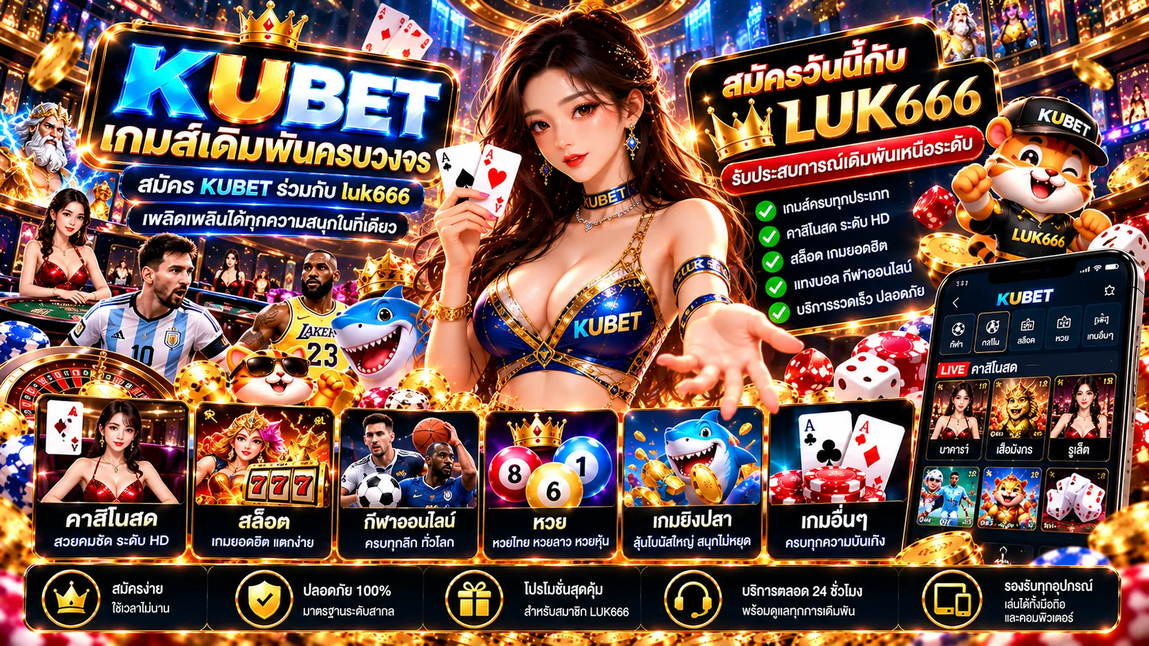 kubet เพลิดเพลินไปกับเกมส์เดิมพันที่ครบวงจร เมื่อ สมัคร KUBET ร่วมกับ luk666