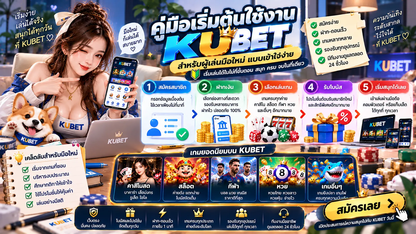 คู่มือเริ่มต้นใช้งาน KUBET สำหรับผู้เล่นมือใหม่แบบเข้าใจง่าย